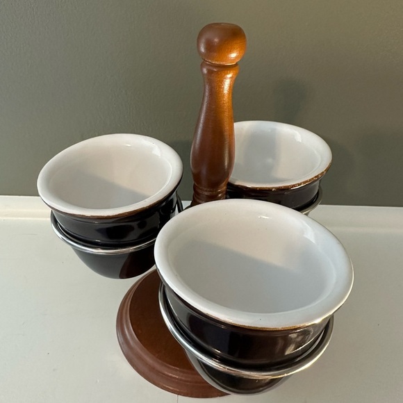 Vintage 3 cup condiment or snack holder - Picture 2 of 5